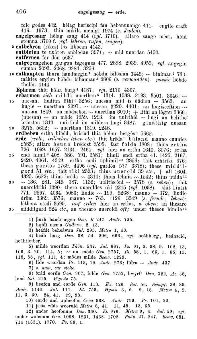 HELIAND herausgegeben von Eduard Sievers (1878) p.  406.