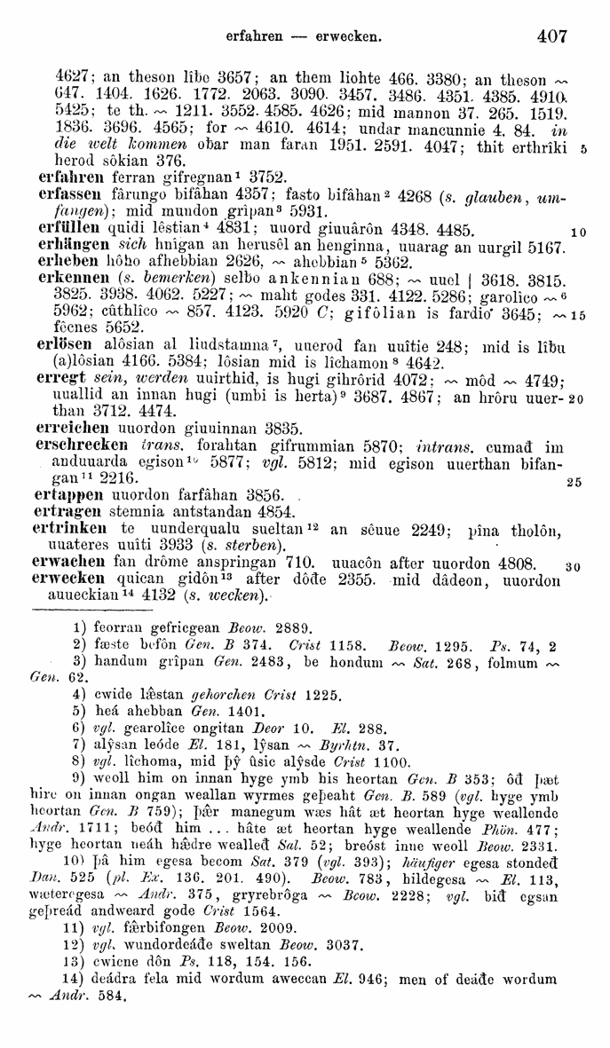 HELIAND herausgegeben von Eduard Sievers (1878) p.  407.