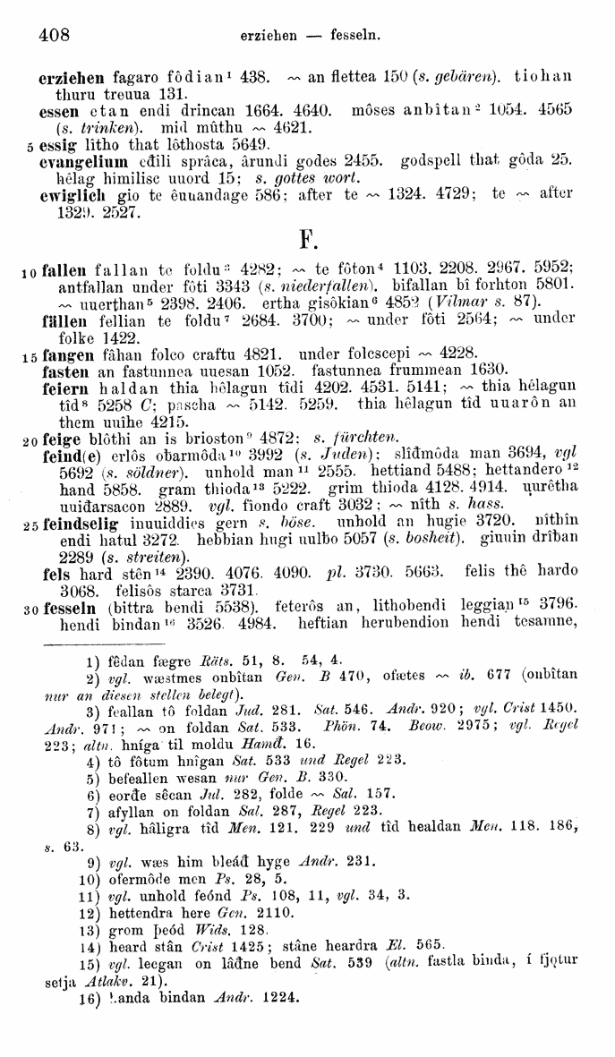HELIAND herausgegeben von Eduard Sievers (1878) p.  408.