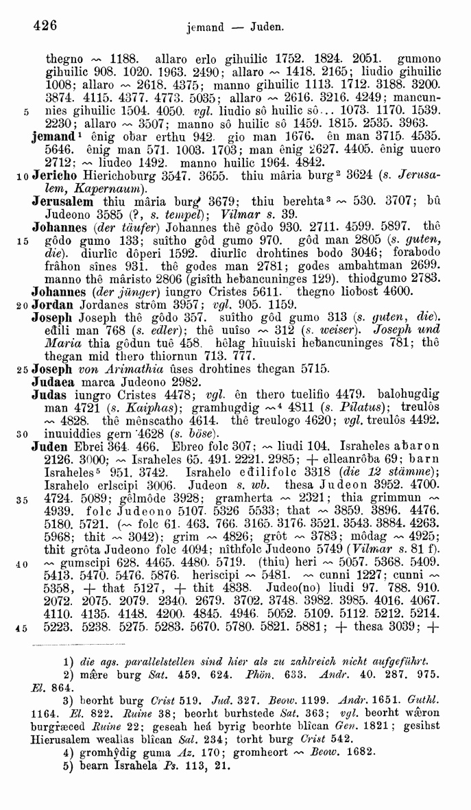 HELIAND herausgegeben von Eduard Sievers (1878) p.  426.