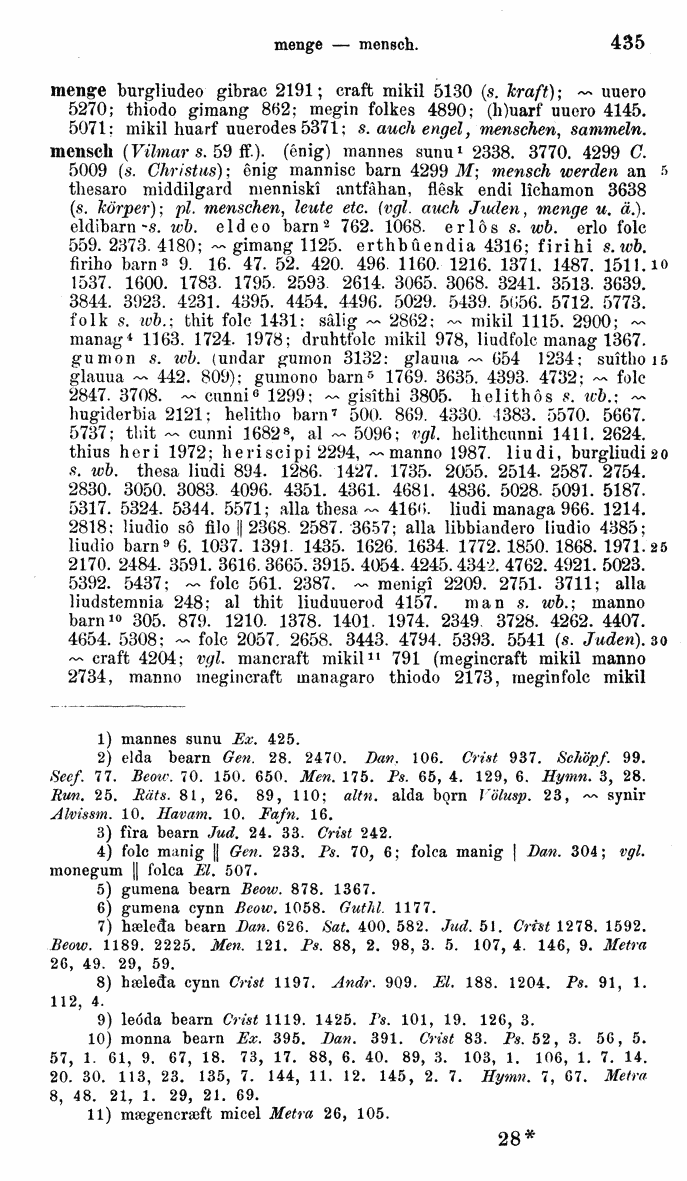 HELIAND herausgegeben von Eduard Sievers (1878) p.  435.
