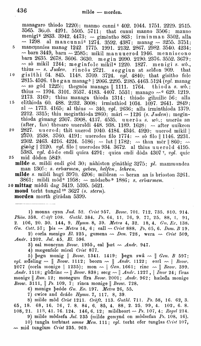 HELIAND herausgegeben von Eduard Sievers (1878) p.  436.