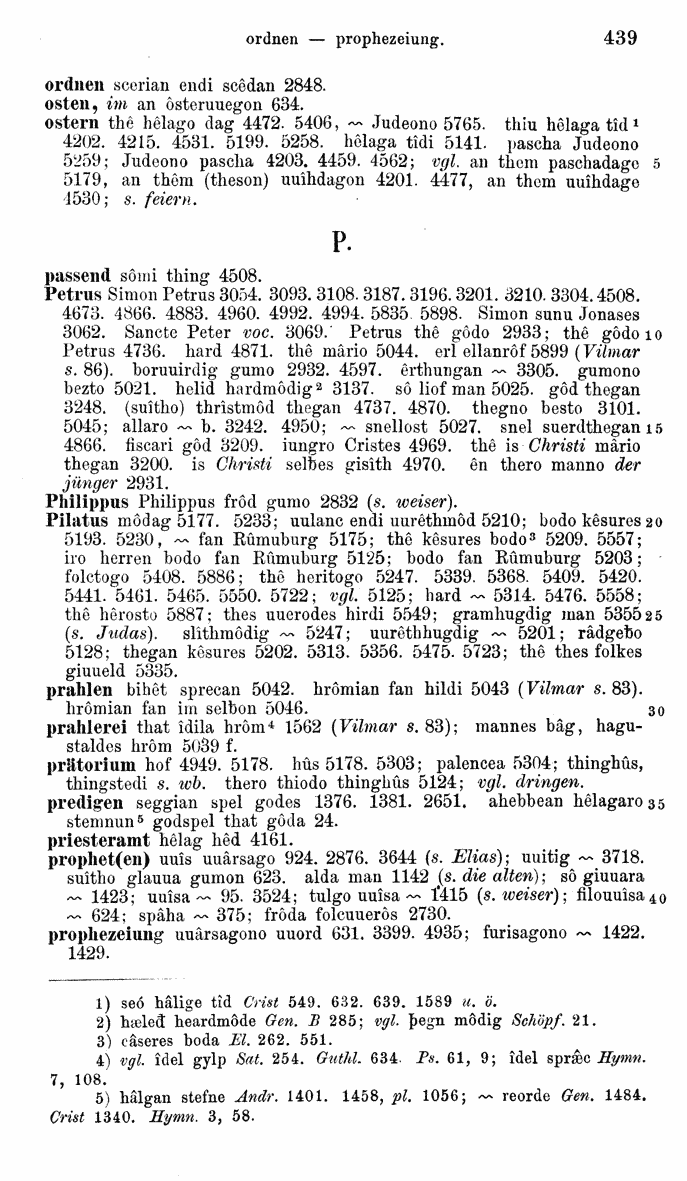 HELIAND herausgegeben von Eduard Sievers (1878) p.  439.