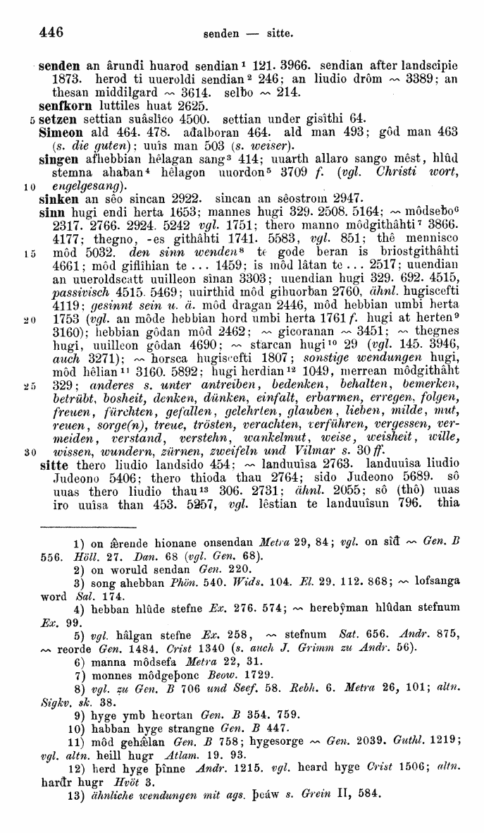 HELIAND herausgegeben von Eduard Sievers (1878) p.  446.
