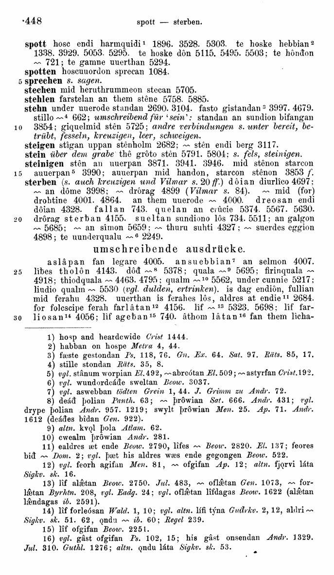 HELIAND herausgegeben von Eduard Sievers (1878) p.  448.
