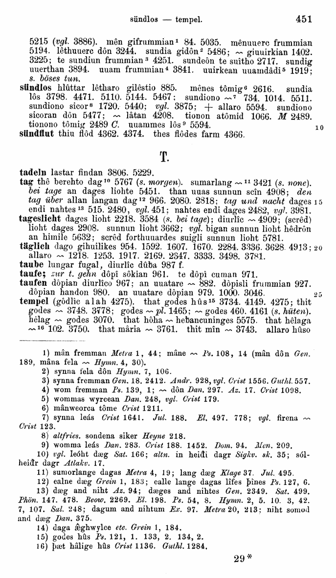 HELIAND herausgegeben von Eduard Sievers (1878) p.  451.