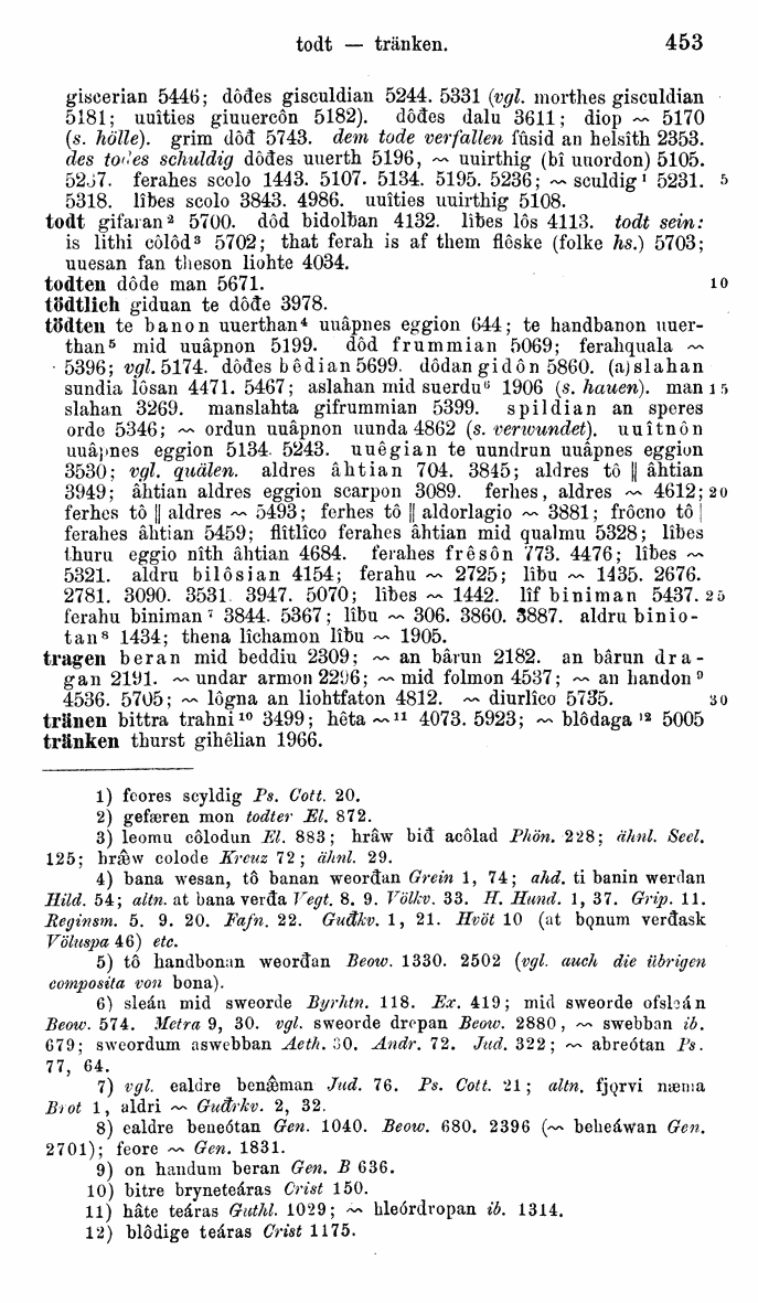 HELIAND herausgegeben von Eduard Sievers (1878) p.  453.