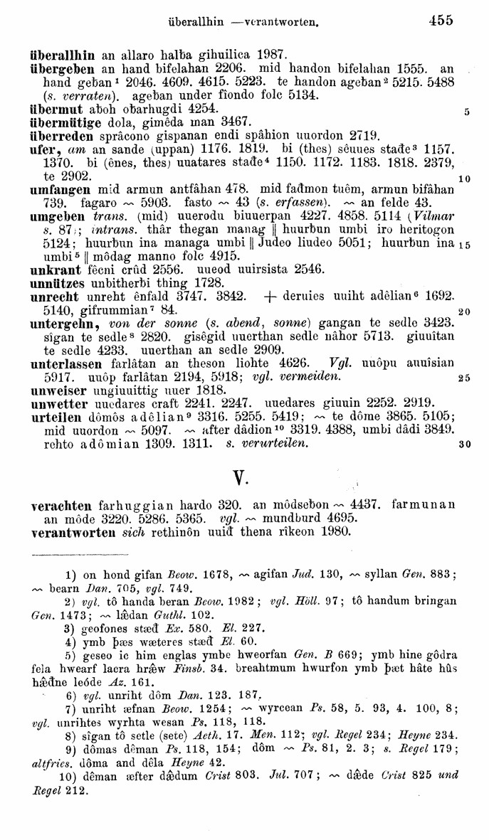 HELIAND herausgegeben von Eduard Sievers (1878) p.  455.