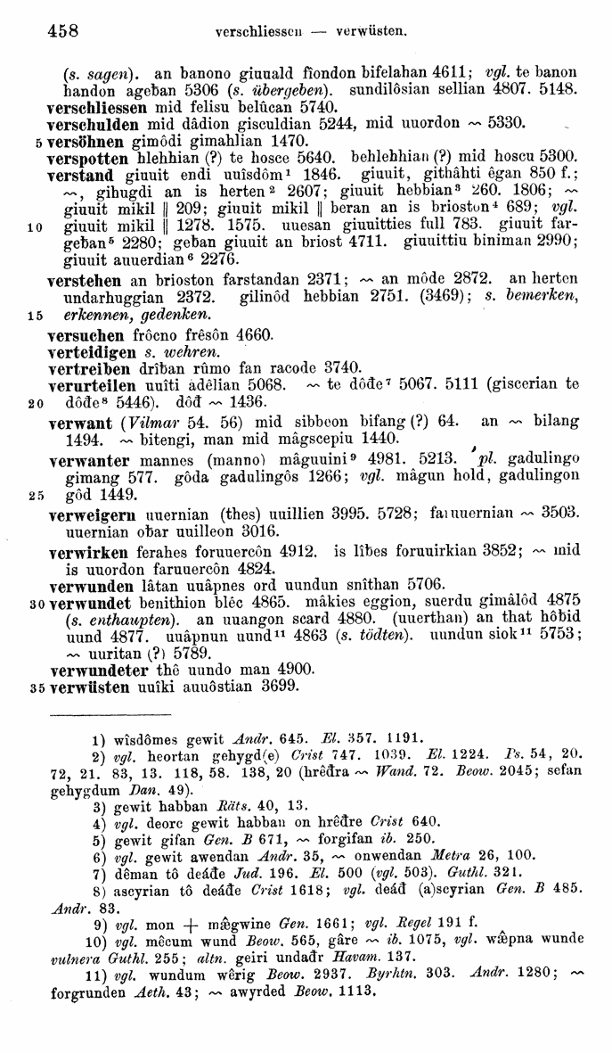 HELIAND herausgegeben von Eduard Sievers (1878) p.  458.