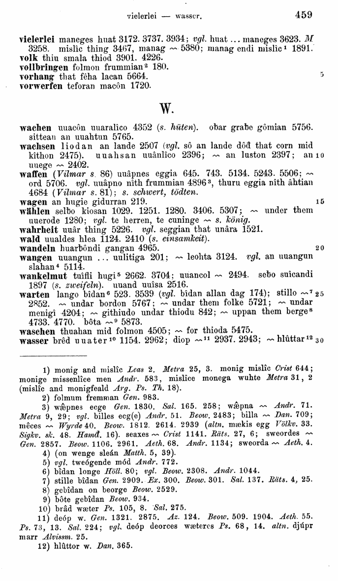 HELIAND herausgegeben von Eduard Sievers (1878) p.  459.
