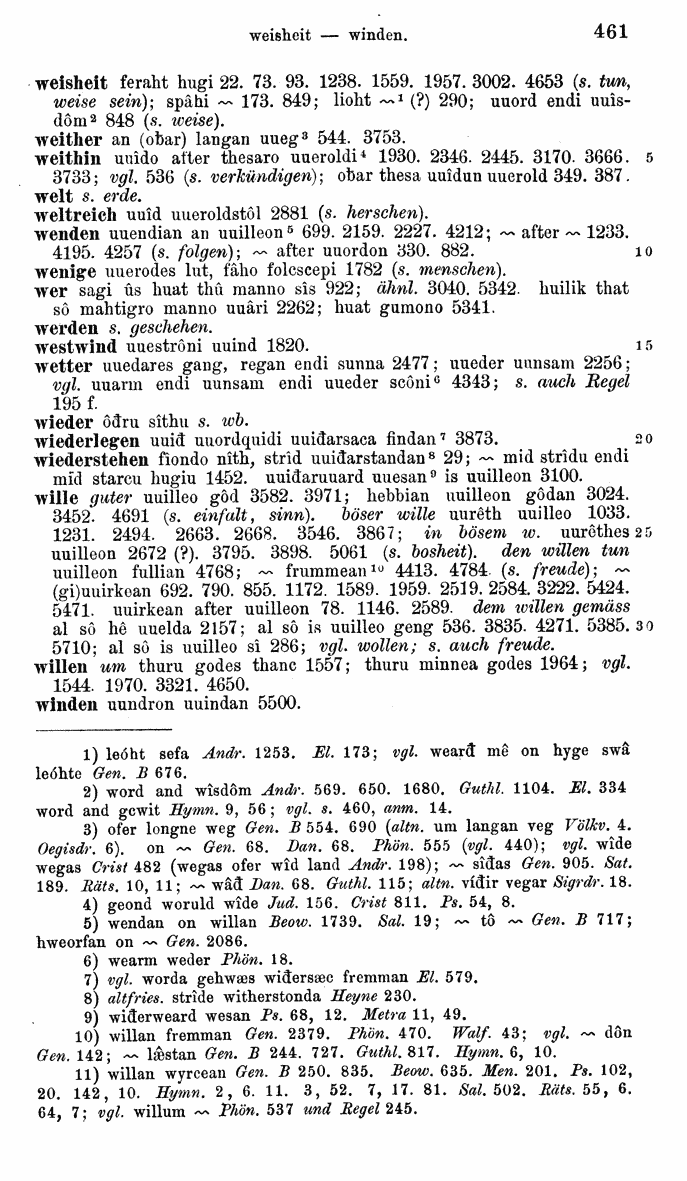 HELIAND herausgegeben von Eduard Sievers (1878) p.  461.