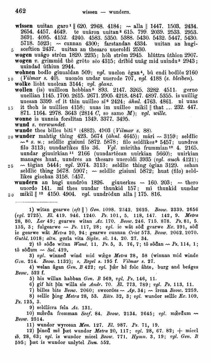HELIAND herausgegeben von Eduard Sievers (1878) p.  462.