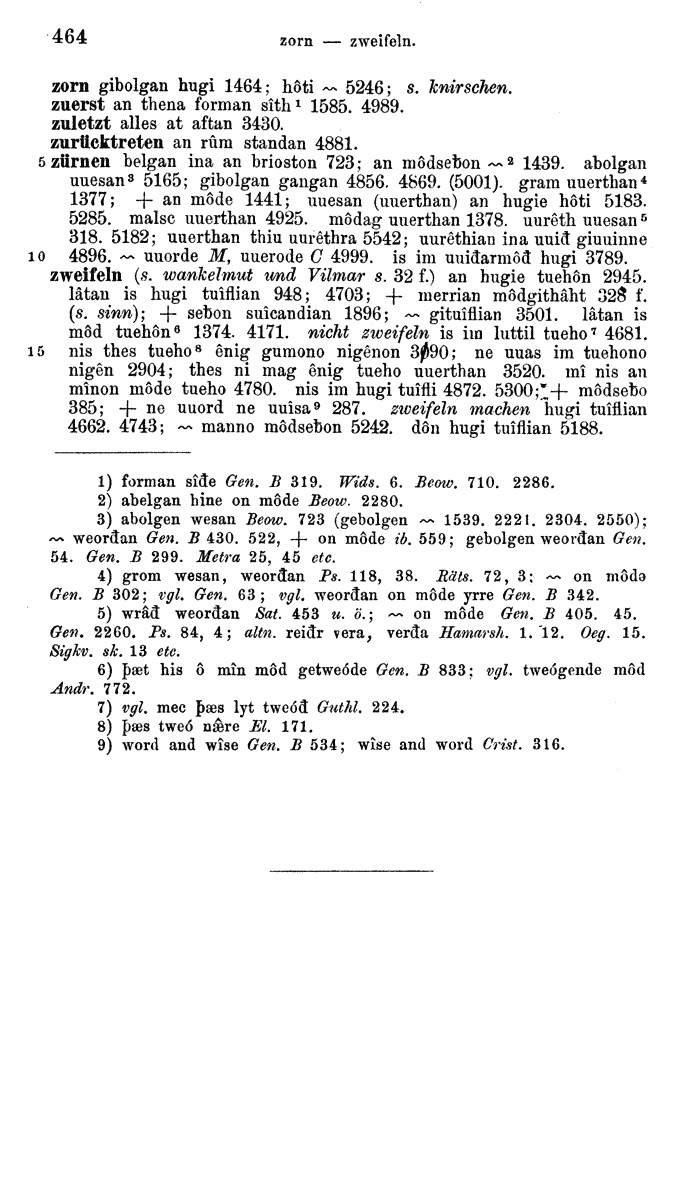 HELIAND herausgegeben von Eduard Sievers (1878) p.  464.