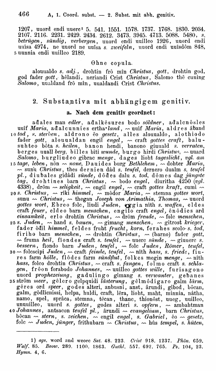 HELIAND herausgegeben von Eduard Sievers (1878) p.  466.