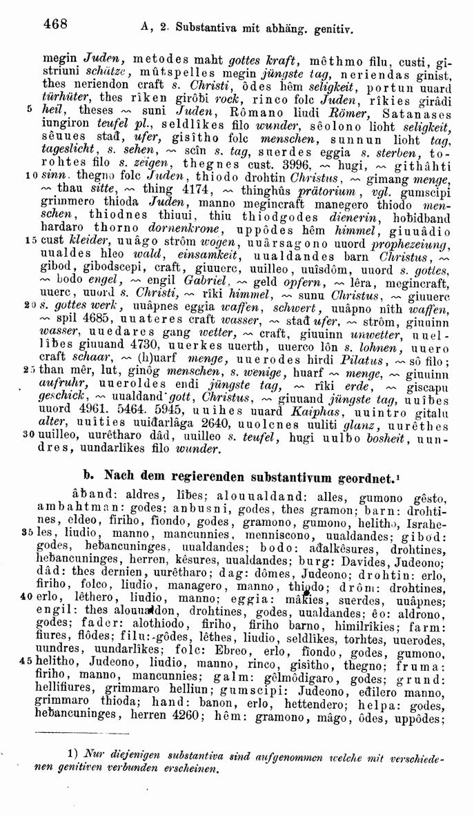 HELIAND herausgegeben von Eduard Sievers (1878) p.  468.
