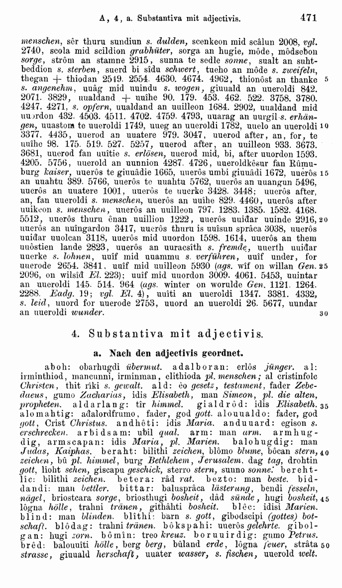 HELIAND herausgegeben von Eduard Sievers (1878) p.  471.