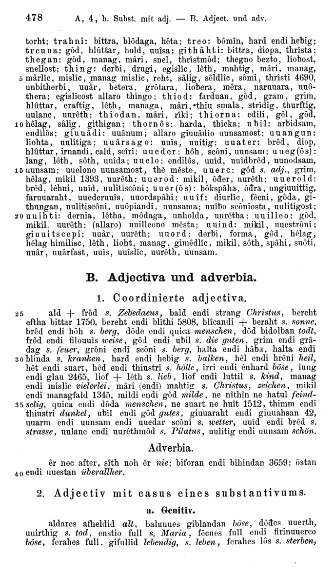 HELIAND herausgegeben von Eduard Sievers (1878) p.  478.