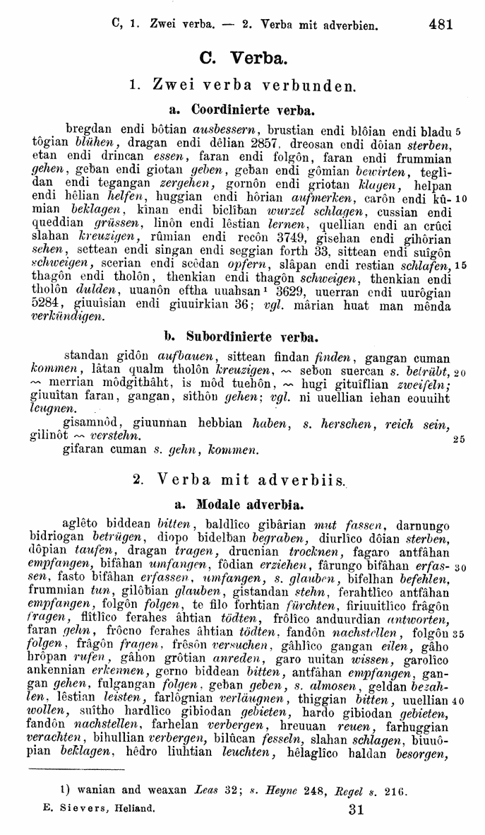 HELIAND herausgegeben von Eduard Sievers (1878) p.  481.