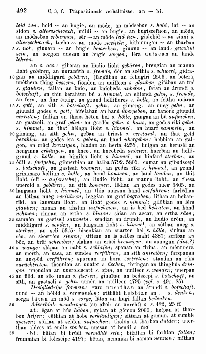 HELIAND herausgegeben von Eduard Sievers (1878) p.  492.