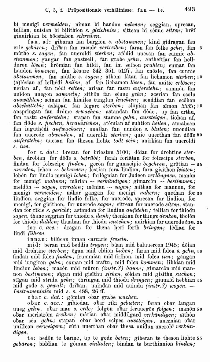 HELIAND herausgegeben von Eduard Sievers (1878) p.  493.