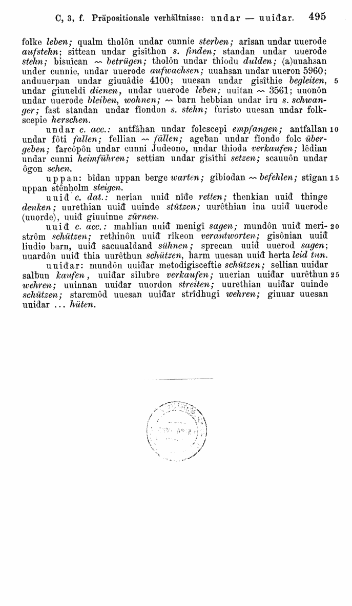 HELIAND herausgegeben von Eduard Sievers (1878) p.  495.