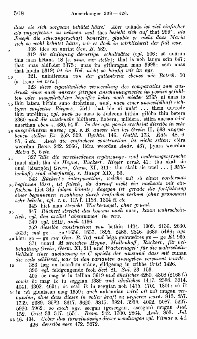 HELIAND herausgegeben von Eduard Sievers (1878) p.  508.