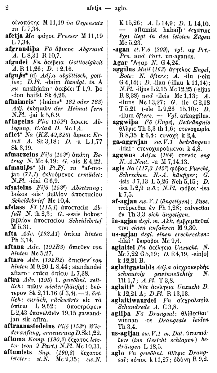 Wilhelm Streitberg 1910: Gotisch-Griechisch-Deutsches Wrterbuch p. 2.