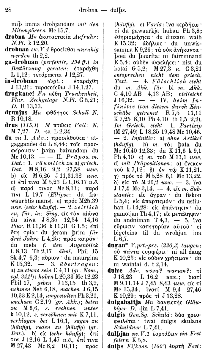 Wilhelm Streitberg 1910: Gotisch-Griechisch-Deutsches Wrterbuch p. 28.