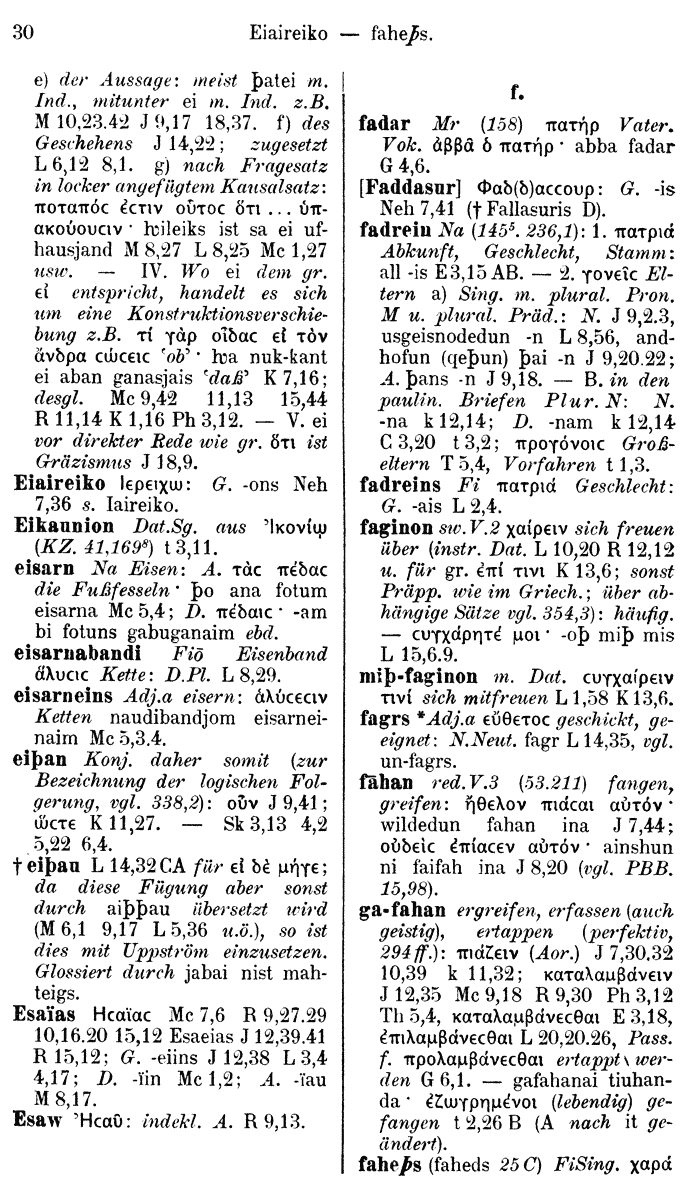 Wilhelm Streitberg 1910: Gotisch-Griechisch-Deutsches Wrterbuch p. 30.