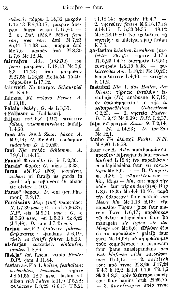 Wilhelm Streitberg 1910: Gotisch-Griechisch-Deutsches Wrterbuch p. 32.