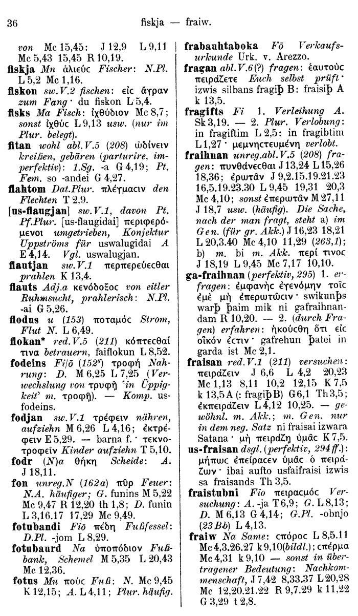 Wilhelm Streitberg 1910: Gotisch-Griechisch-Deutsches Wrterbuch p. 36.