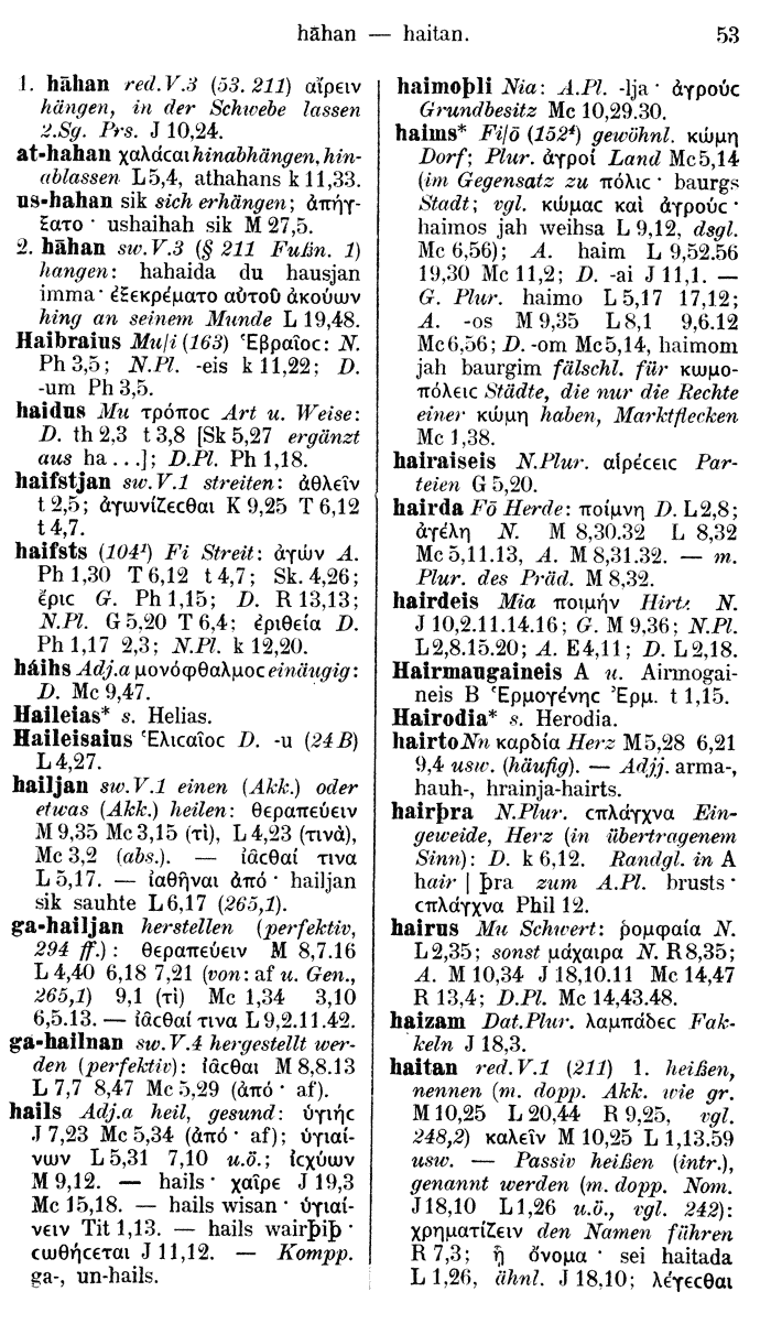 Wilhelm Streitberg 1910: Gotisch-Griechisch-Deutsches Wrterbuch p. 53.