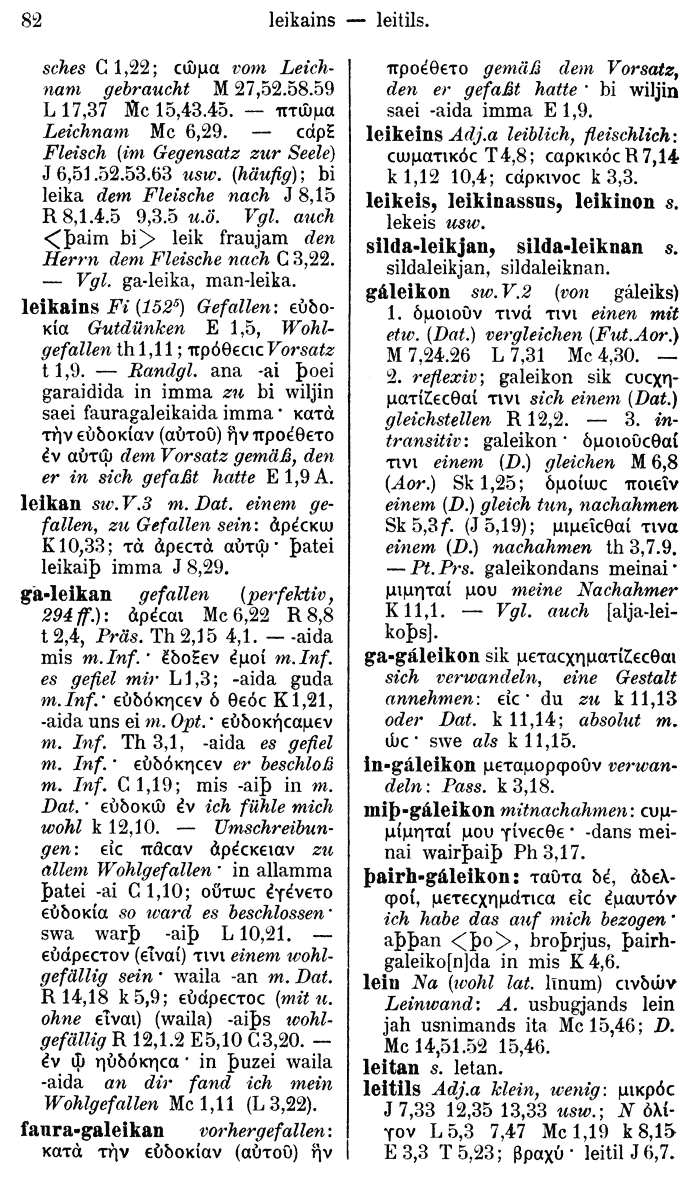 Wilhelm Streitberg 1910: Gotisch-Griechisch-Deutsches Wrterbuch p. 82.