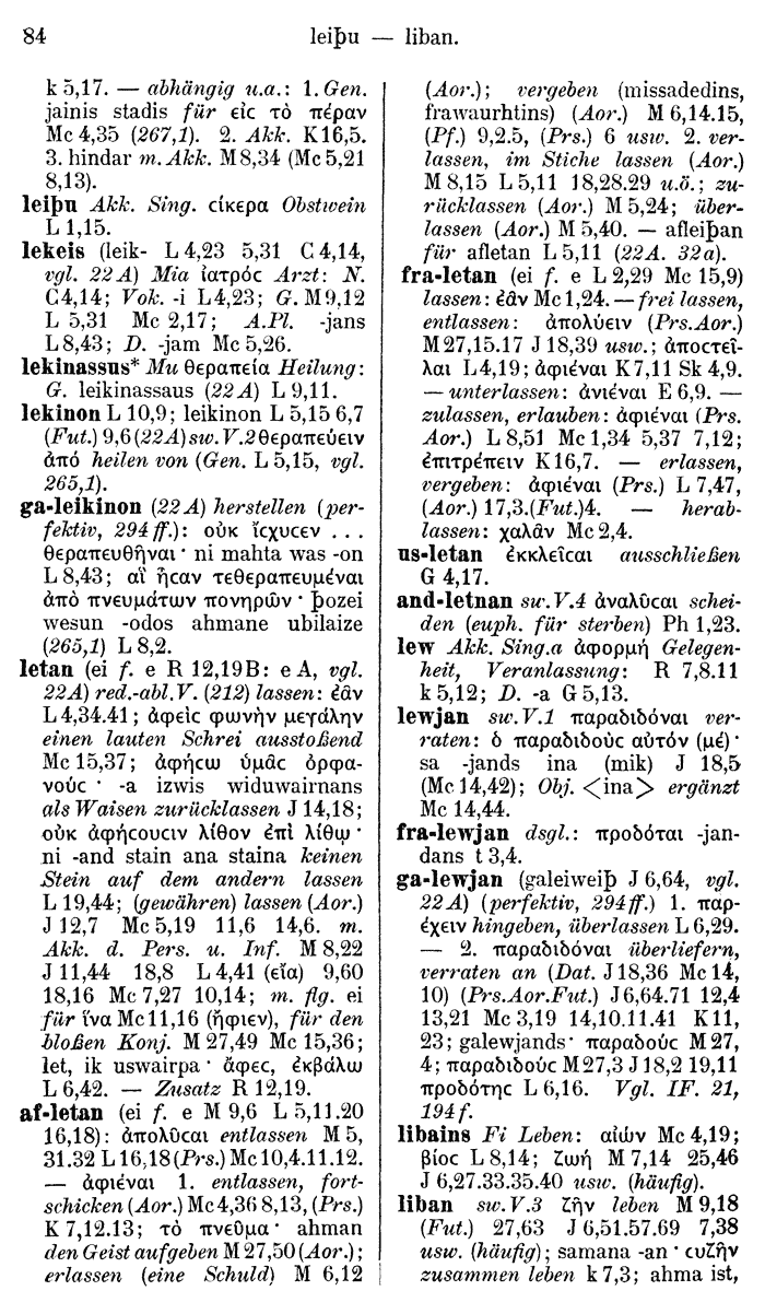 Wilhelm Streitberg 1910: Gotisch-Griechisch-Deutsches Wrterbuch p. 84.