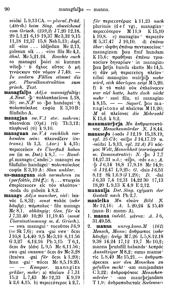 Wilhelm Streitberg 1910: Gotisch-Griechisch-Deutsches Wrterbuch p. 90.