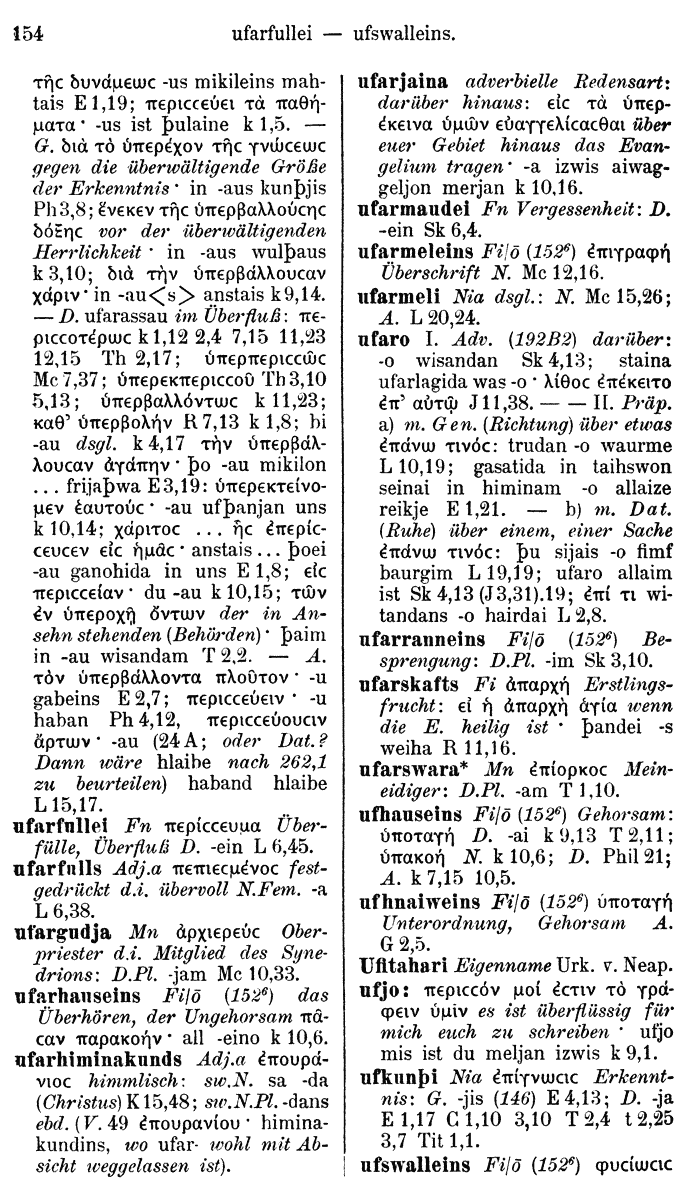 Wilhelm Streitberg 1910: Gotisch-Griechisch-Deutsches Wrterbuch p. 154.