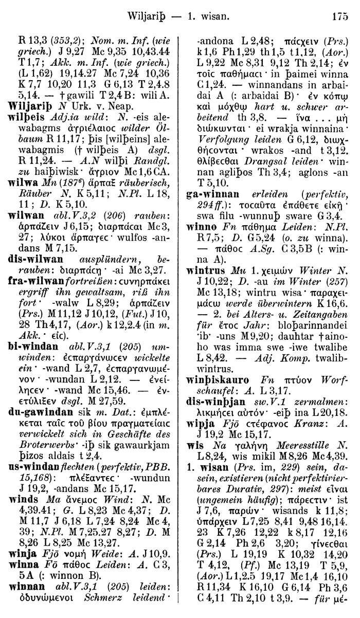 Wilhelm Streitberg 1910: Gotisch-Griechisch-Deutsches Wrterbuch p. 175.