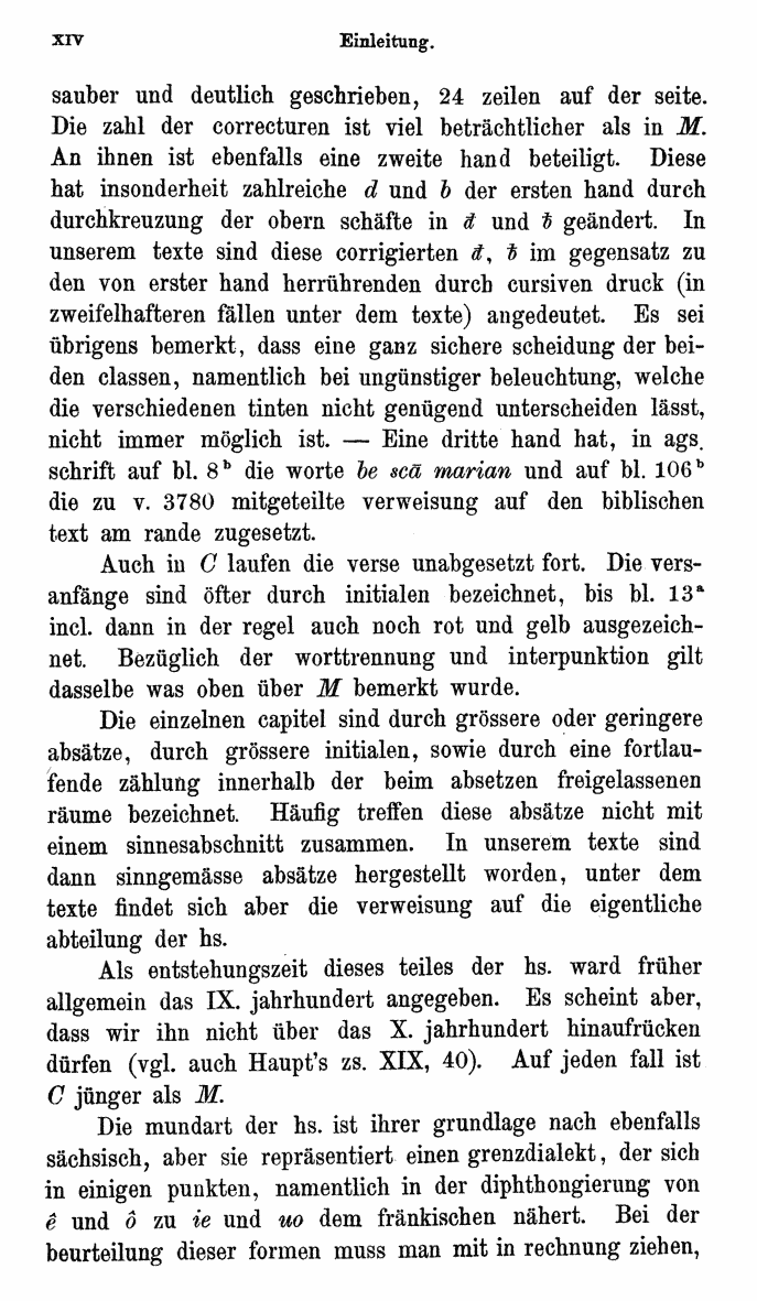 HELIAND herausgegeben von Eduard Sievers (1878) p.  xiv.