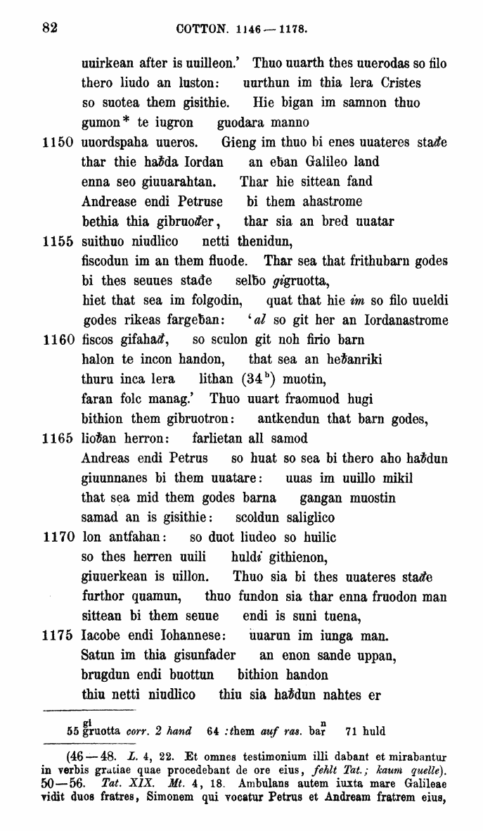 HELIAND herausgegeben von Eduard Sievers (1878) p.  82.