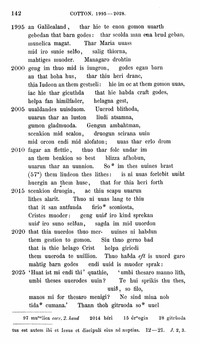 HELIAND herausgegeben von Eduard Sievers (1878) p.  142.