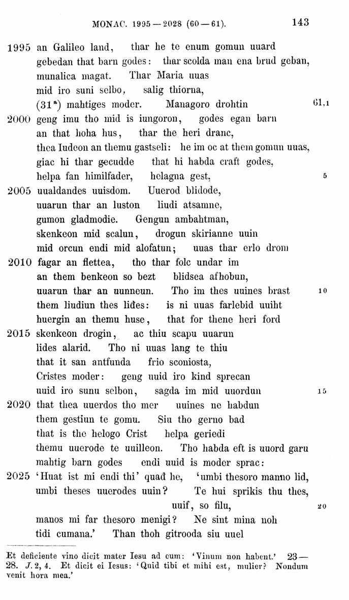 HELIAND herausgegeben von Eduard Sievers (1878) p.  143.