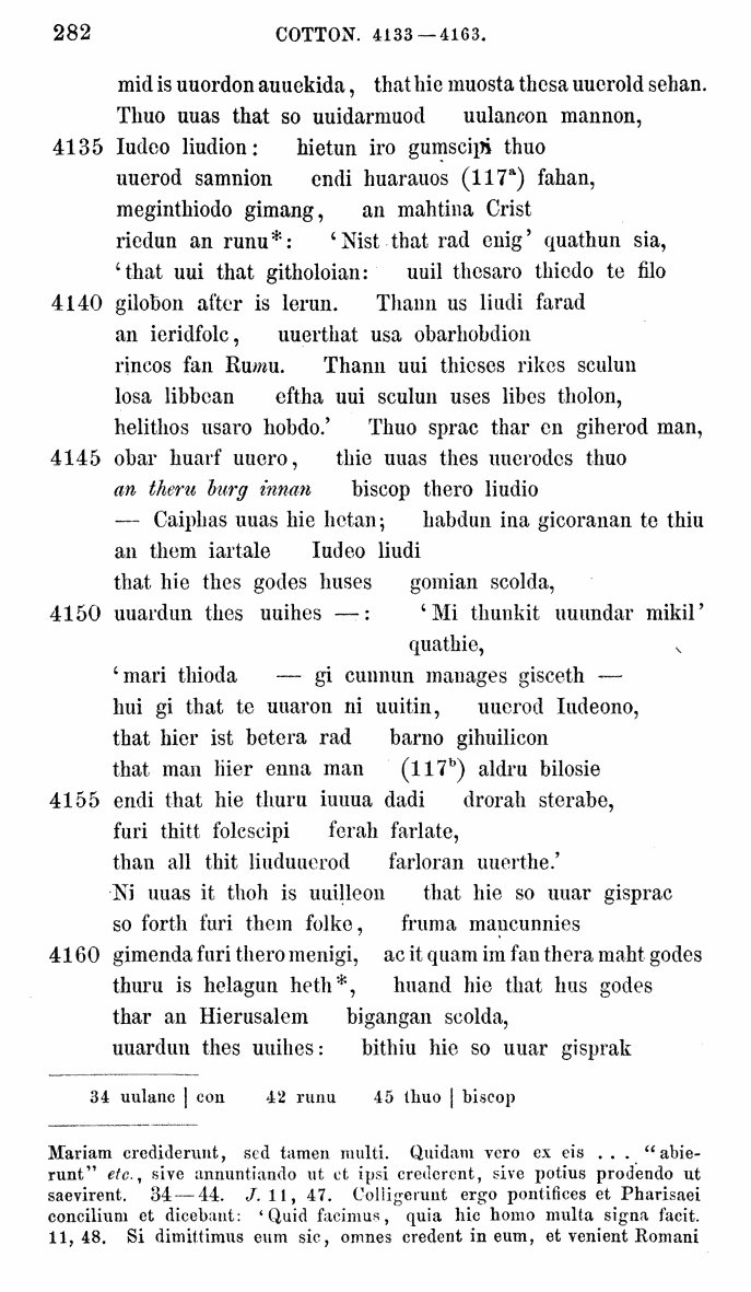 HELIAND herausgegeben von Eduard Sievers (1878) p.  282.