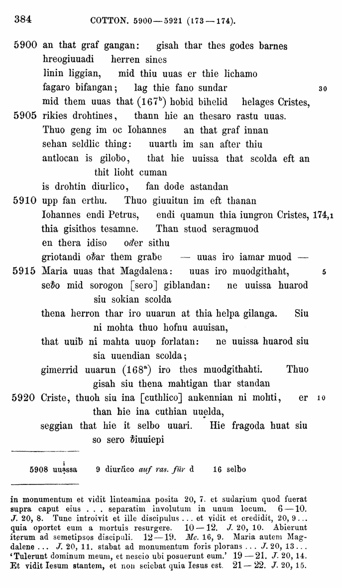 HELIAND herausgegeben von Eduard Sievers (1878) p.  384.