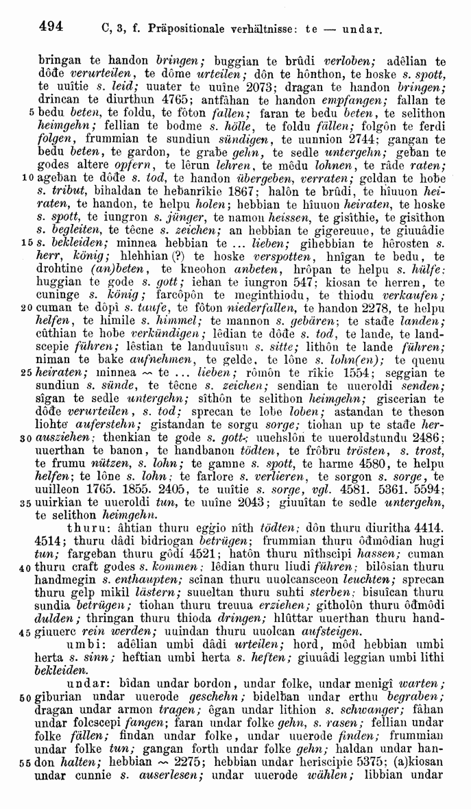 HELIAND herausgegeben von Eduard Sievers (1878) p.  494.
