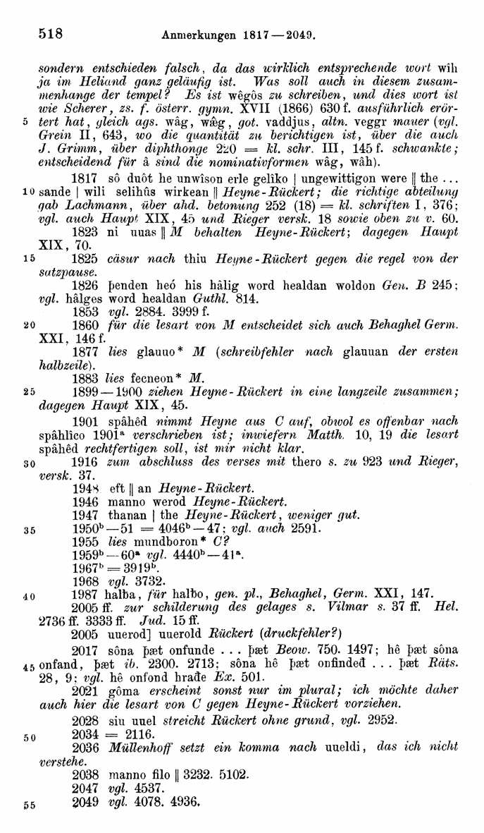 HELIAND herausgegeben von Eduard Sievers (1878) p.  518.