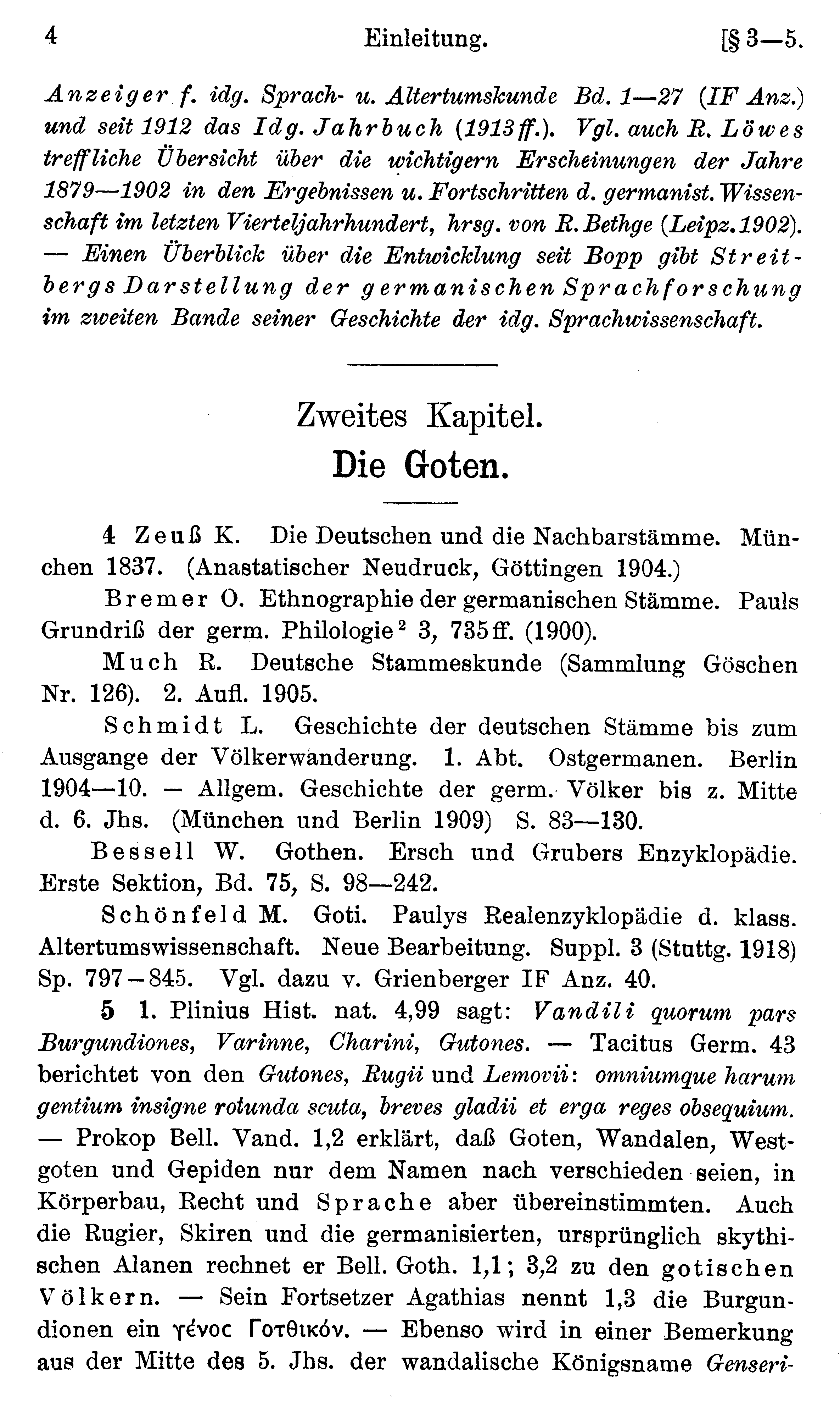facsimile image (Streitberg 1920, p. 4)